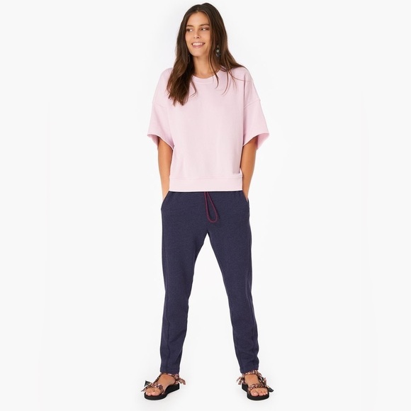 Xirena Crosby Pant in Navy Blue High Rise Track pants  sweat pants pockets S - Picture 1 of 15